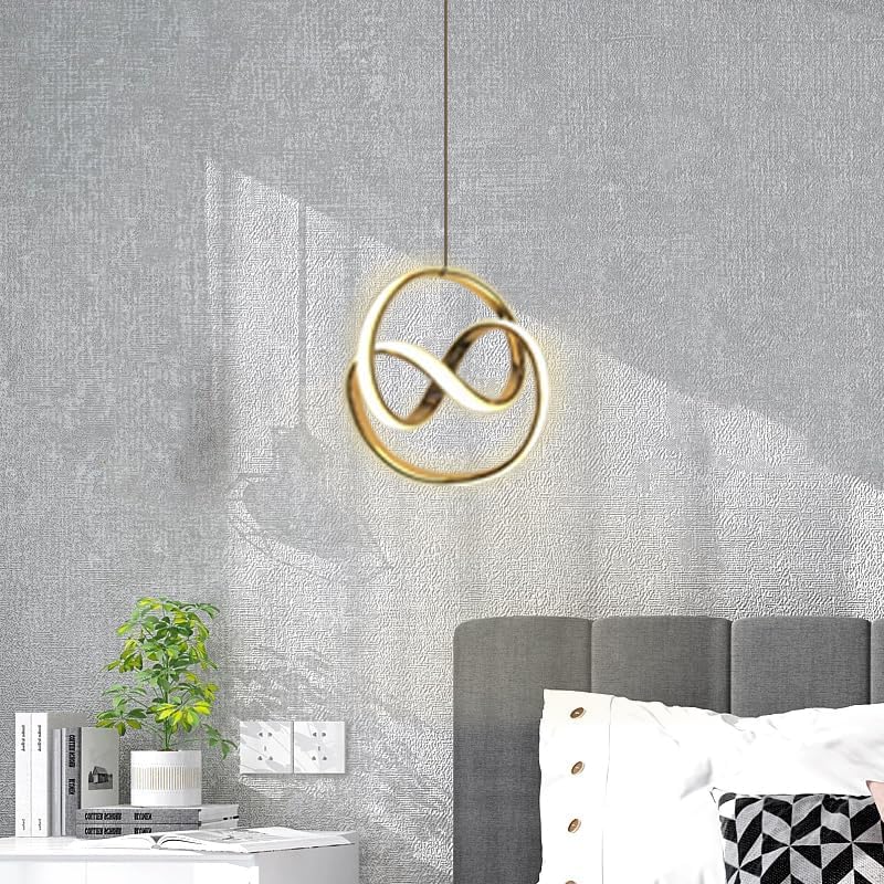 Image of American Spiral Style LED Pendant Lamp for Dining Table, Bedroom & Living Room Hanging Ceiling Light for Home, Office, Restaurant & Bar (Ring Spiral Hanging)