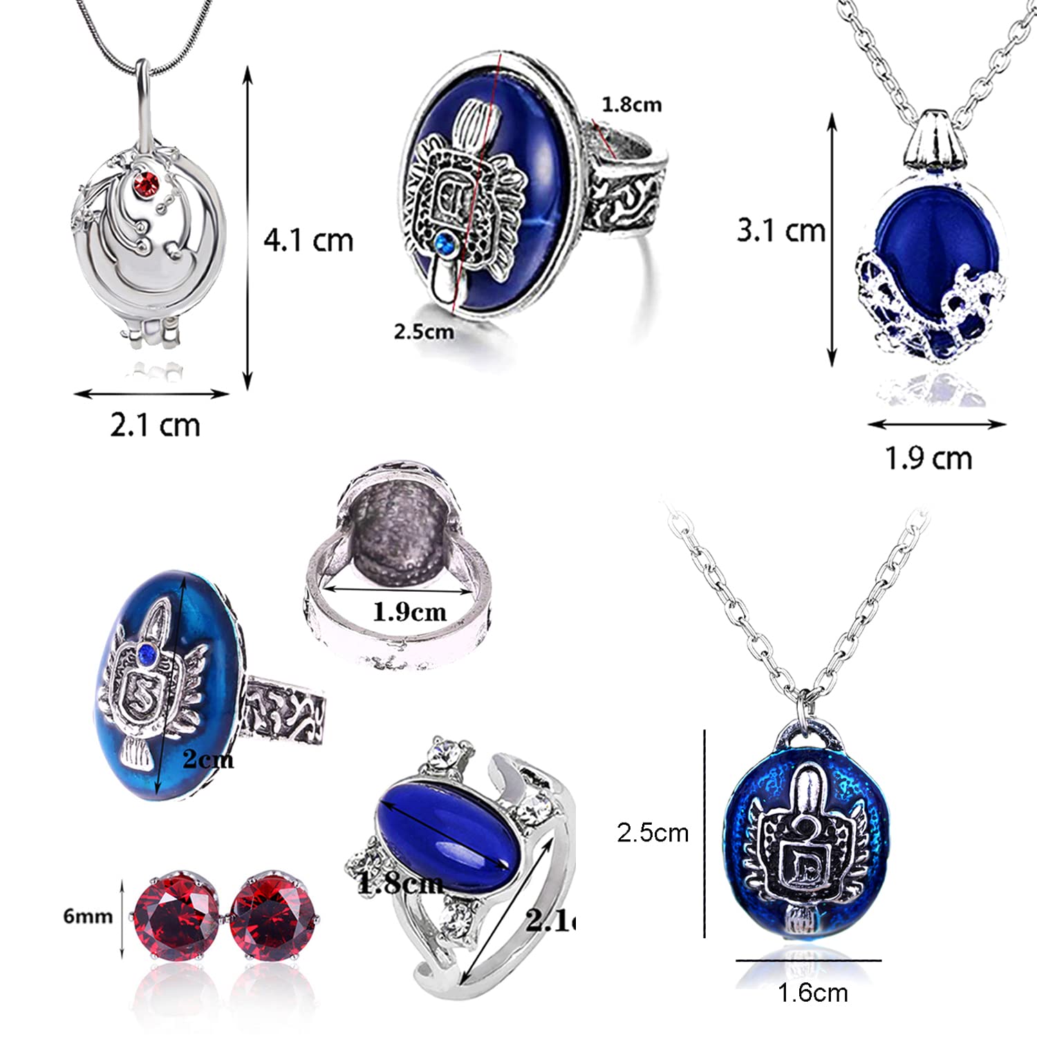 8 sztuk Pamiętniki wampirów biżuteria Daywalking Katherine Sapphire Elena Gilbert otwarcie werbena medalion naszyjnik Salvatore Damon Stefan palec herb rodzinny pierścionek diament kolczyki,