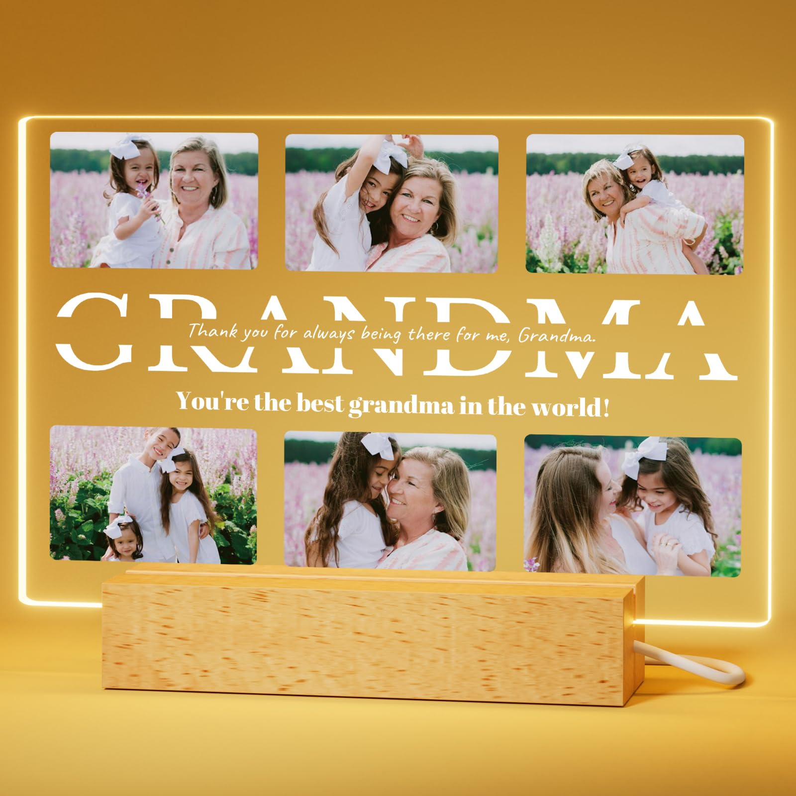 iDIY Personalised Gifts for Grandma - Custom Grandma Photo Lamp for Birthday Anniversary Christmas โ image 1