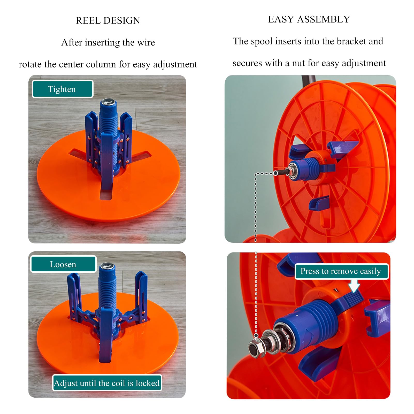 Estante de Carrete de Alambre Eléctrico para Dispensador de Cable, Soporte para Carrito de Cables Industriales de Alta Resistencia, Carro de Almacenamiento de Alambre Rodante con Ruedas