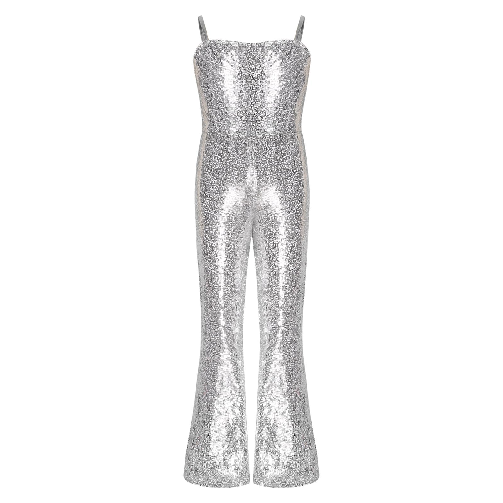 Combinaison Disco Dorée Pour Fille - Justaucorps Pailleté Années 70/80 Pour Danse, Fête Déguisement