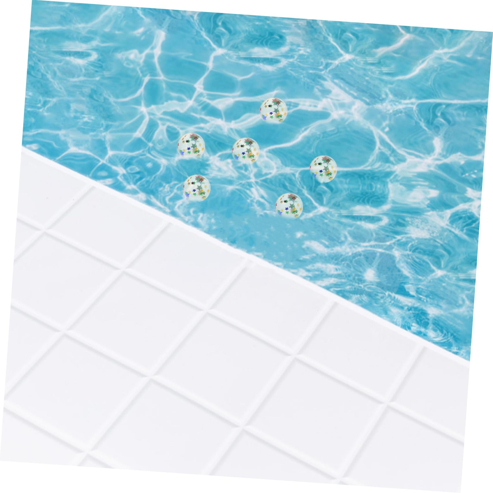 100 Piezas Bolas Rebotadoras Flotantes con Purpurina para Juguetes para Piscina y Playa para Actividades Acuáticas Verano