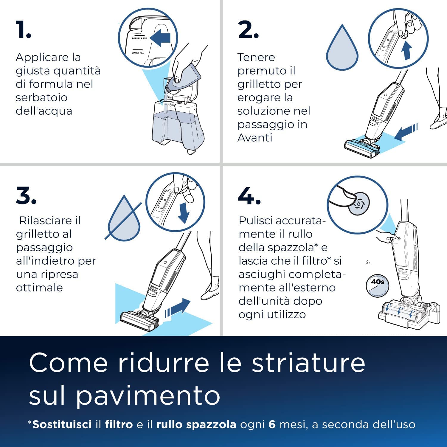 Bissell CrossWave C3 Pro, Aspirapolvere Con Filo, Aspira, Lava & Asciugare, Scopa Elettrica, Potente Estrazione di Sporco Umido e Secco, Lavapavimenti 3-in-1, Pulizia per Più Superfic, 3555N
