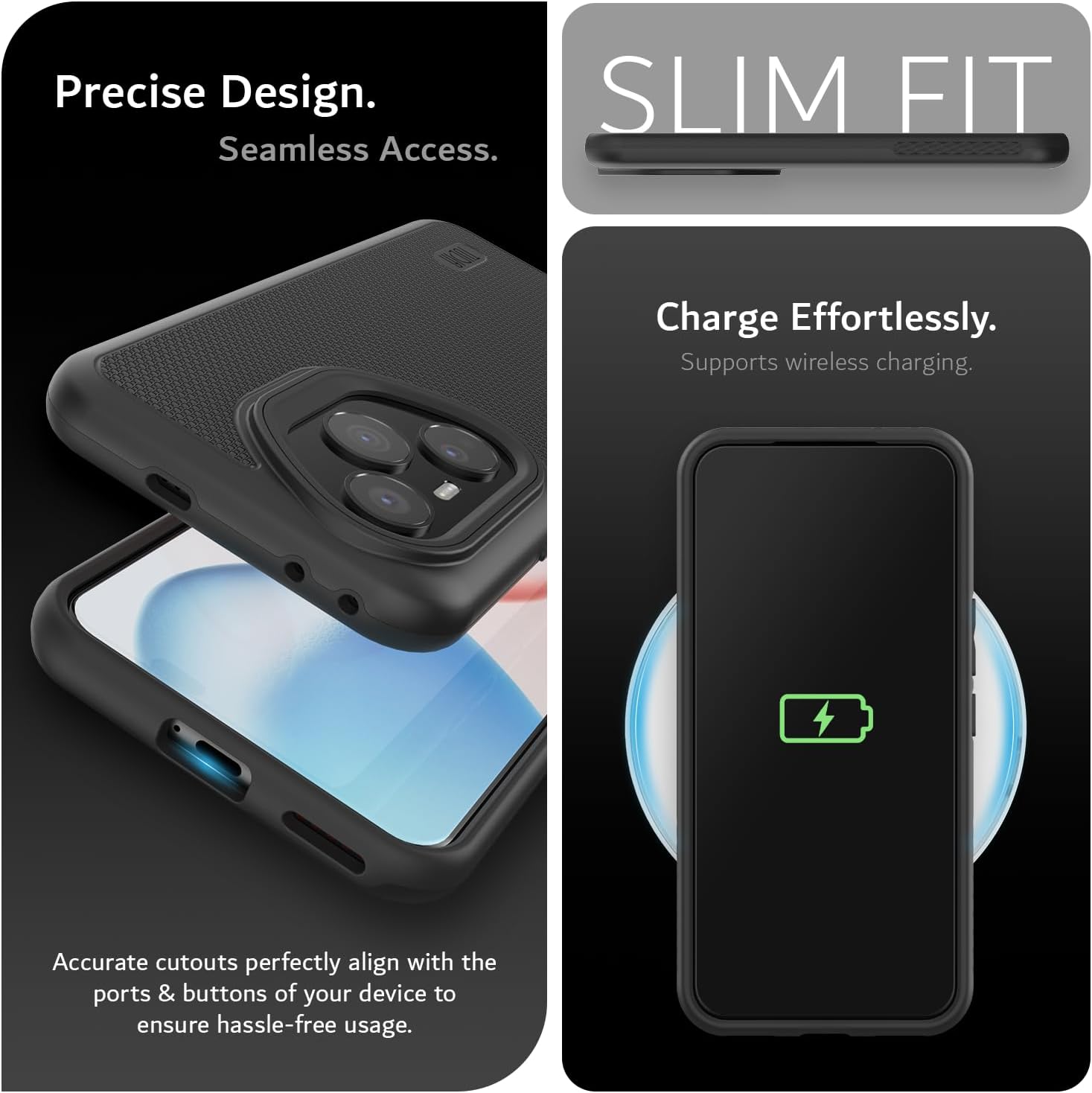 TUDIA DualShield Grip Designed for Honor 400 Pro Case 5G (2025), [MergeGrip] Military Grade Dual Layer Shockproof Slim Tough Heavy Duty Protective Phone Cases Cover (Black, Magsafe Compatible)