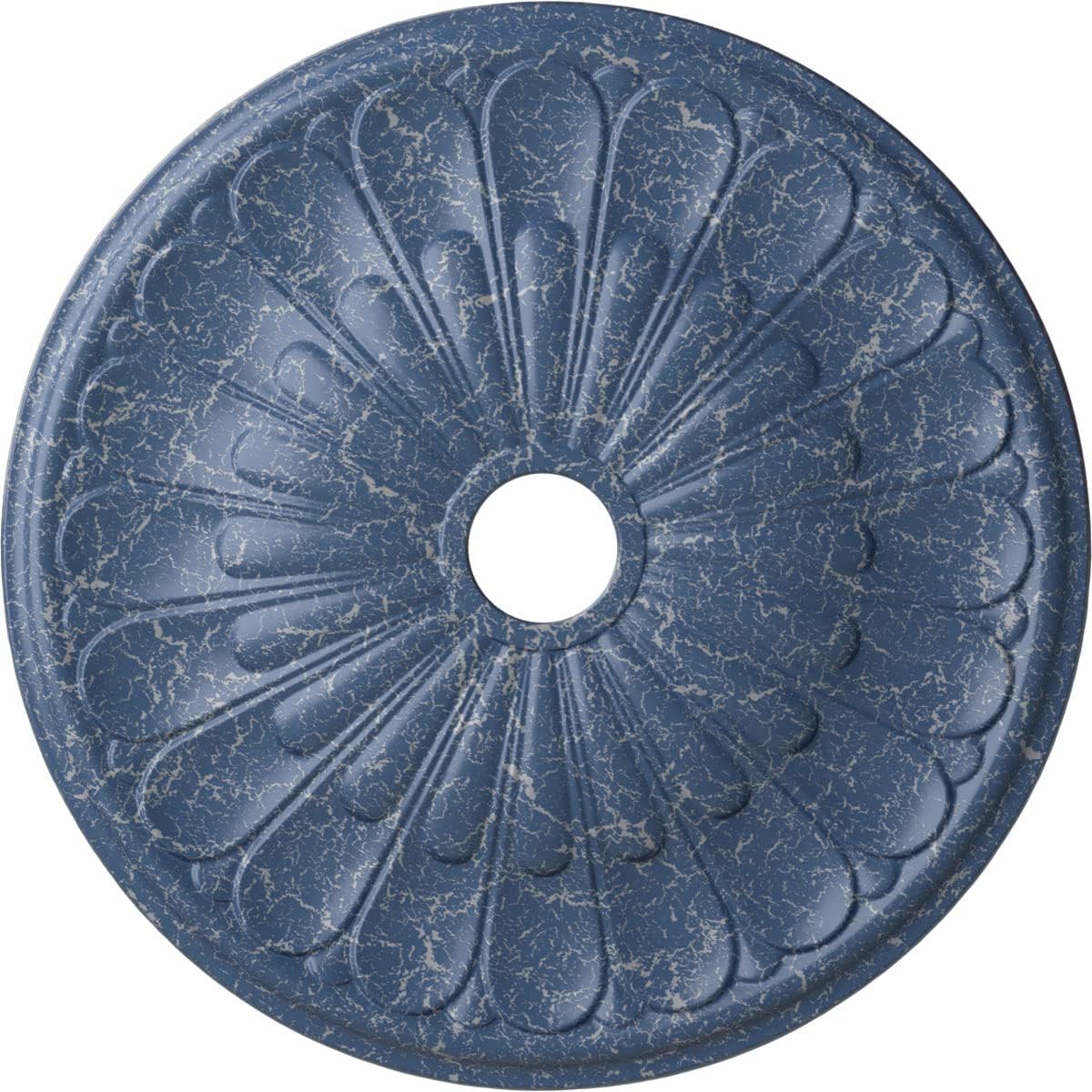 26 3/4"OD x 3 5/8"ID x 1 3/8"P Elsinore Ceiling Medallion (Fits Canopies up to 3 5/8"), Hand-Painted Americana Crackle