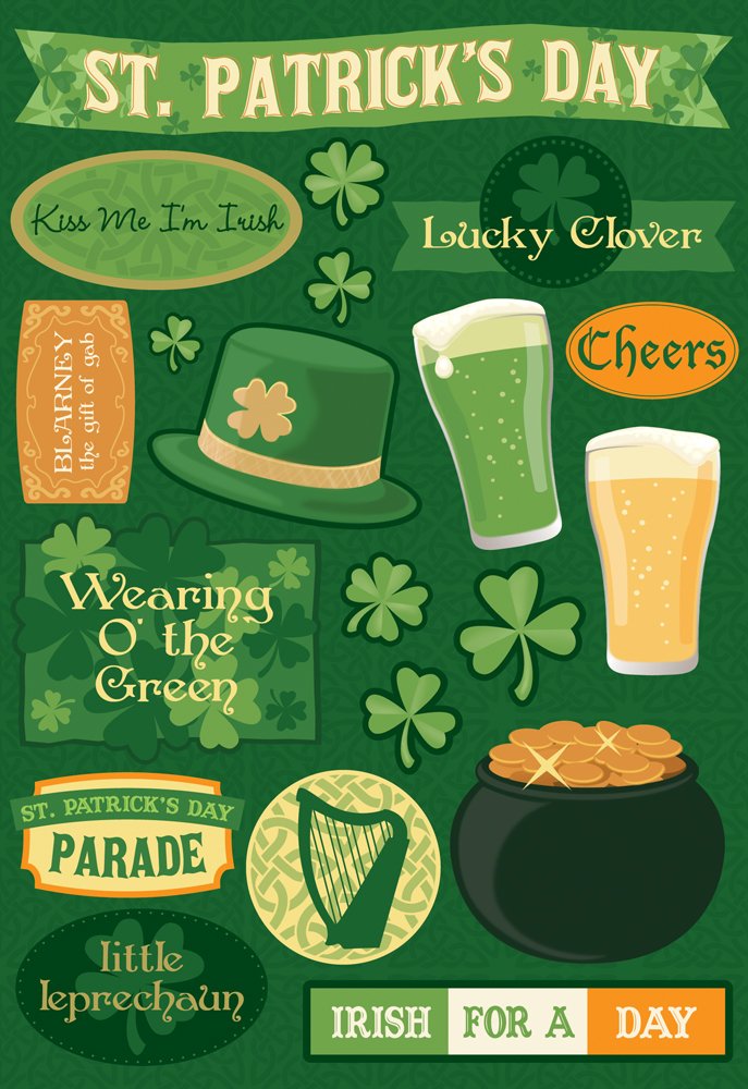 Karen Foster Lucky Clover Scrapbooking Stickers - Acid & Lignin Free Sheet For Memory Books - View #10