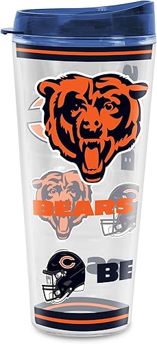 Miniatura 142 de Rico Industries NFL - Vaso de fútbol americano de doble pared, 16 onzas, tapa W