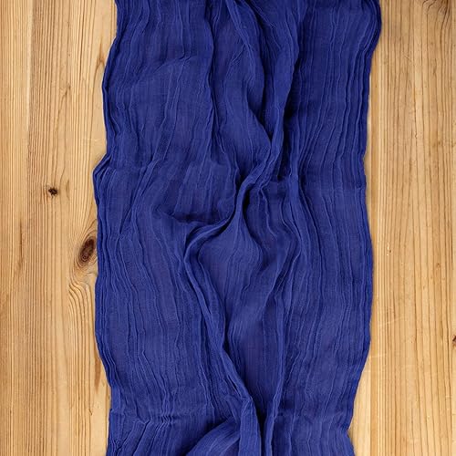 Miniatura 18 de Koyal Wholesale Camino de mesa de estopilla para decoración de boda, tela de gasa de tela transparente para granja rústica, fiesta bohemia nupcial,