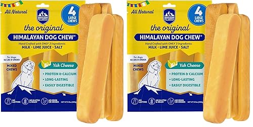 Himalayan Dog Chew Original Yak Cheese Dog Chews,100% Natural,Long Lasting,Gluten