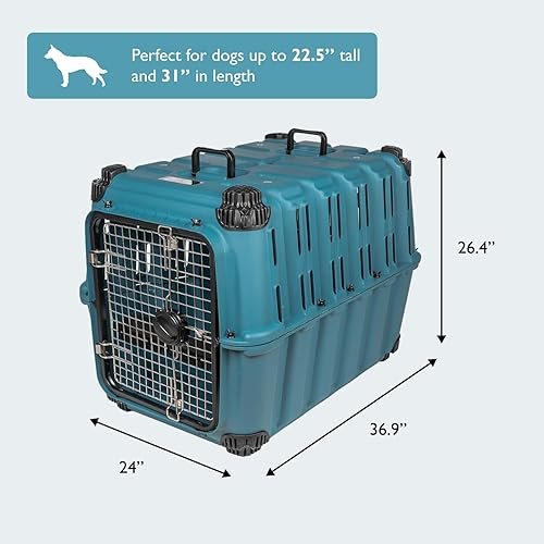 Miniatura 6 de Perrera para Perros Mammoth Guardian de 36", Jaula Resistente de Viaje y Exterior para Cachorros, Perros Pequeños, Medianos y Grandes, Cerradura