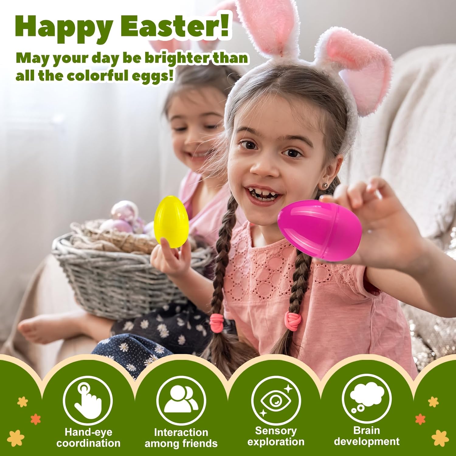 EA Kun Supplies 12 Pcs Easter Basket Stuffers Insect Building Blocks Eggs Prefilled Plastic Easter Eggs with Building Blocks for Basket Stuffers Toys Egg Hunt for Boys Girls Party Favors