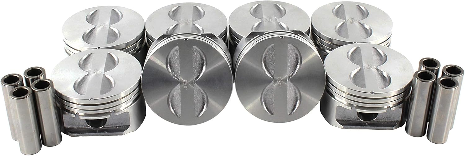 DNJ P3142 Piston Set Standard for 1990-1997 Buick, Cadillac, Chevrolet, Oldsmobile, Pontiac Brougham, Camaro, Caprice 5.7L V8 16V OHV 350cid