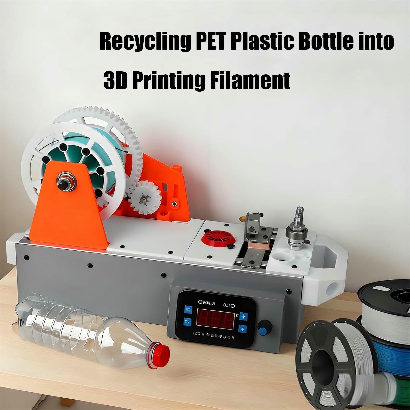 Filament Extruder, Digital PET Recycling Maschine für 3D Drucker Filament Produktion, Compact Maker für Maker, Labs und kleine Studios