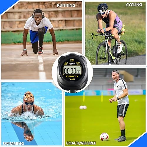 Miniatura 7 de Cronómetro con cuenta regresiva, cronómetro digital de operación simple para deportes, cuenta regresiva, botón de alarma de sonido, batería AAA