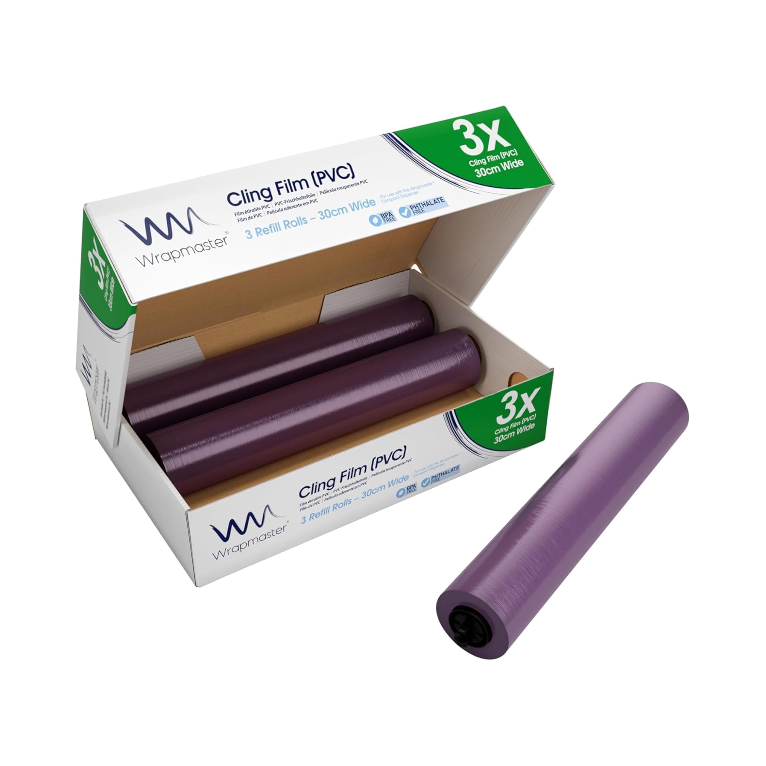 Wrapmaster Compact Cling Film Refills - Pack Size = 3x225mtr