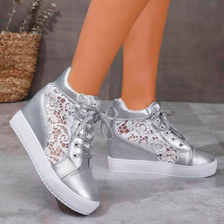 ショートブーツ・ブーティ THREE TO EIGHTY Flat Ankle Boots Silver Amazon.com: Platform Boots for Women Silver Ankle Boots for