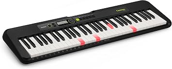 Casio Casiotone LK-S250 Casiotone Illuminated Keyboard with 61 Velocity Keys in Piano Look 400 Sounds & 77 Accompaniment Rhythms Microphone Input Black