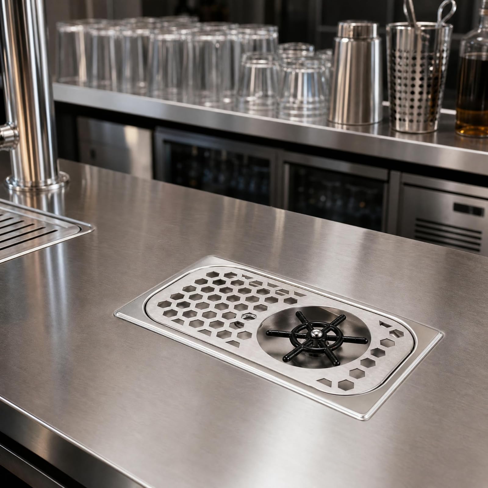 Lavatazze a Incasso Incassato Lavatazze in Acciaio Inox Antirumore Arredo Cucina, Nero