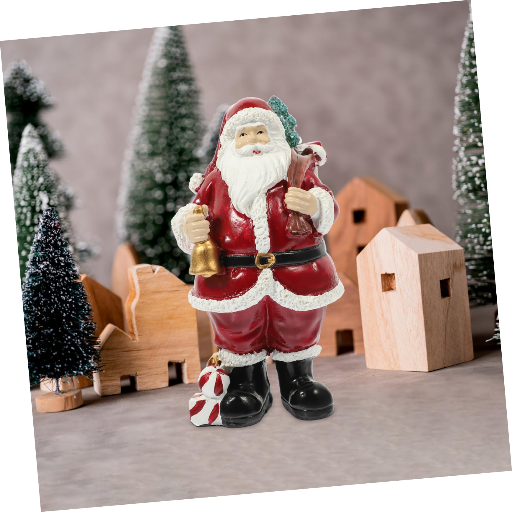 PRETYZOOM 4 Pz Ornamenti Di Babbo Natale Figurina Di Babbo Natale Decorazione Di Figura Dell'albero Di Natale Statuina Di Desktop Di Natale Ornamenti Festivi Resina