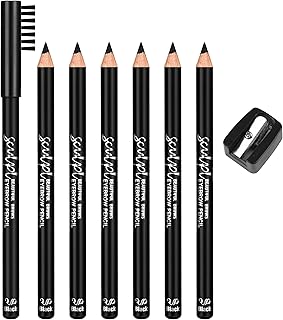 6 lápices de cejas de madera, kit de cejas co...