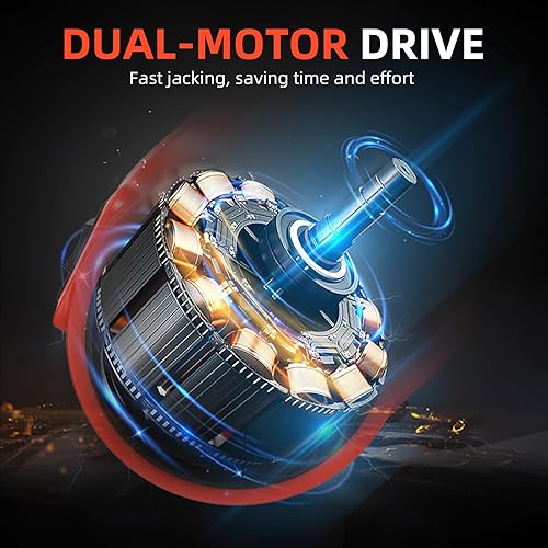 Miniatura 2 de Trihelper Juego de gatos hidráulicos mejorados para automóvil  Kit de gato de piso de vehículo 5 en 1 de 5 toneladas de elevación de neumáticos de