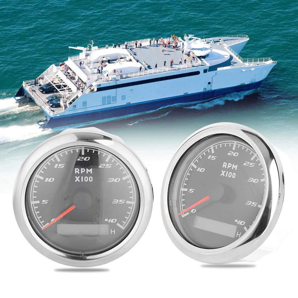 Tacómetro para Barcos, Indicador de RPM de Barco de 85 Mm a Prueba de Agua IP67 para Barco para Marinos para Automóviles