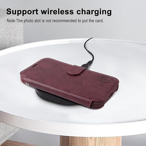 Miniatura 10 de VANAVAGY Funda tipo cartera compatible con iPhone SE2iPhone SE3iPhone 8iPhone 7, funda de piel con tapa RFID con soporte para muñeca, carga