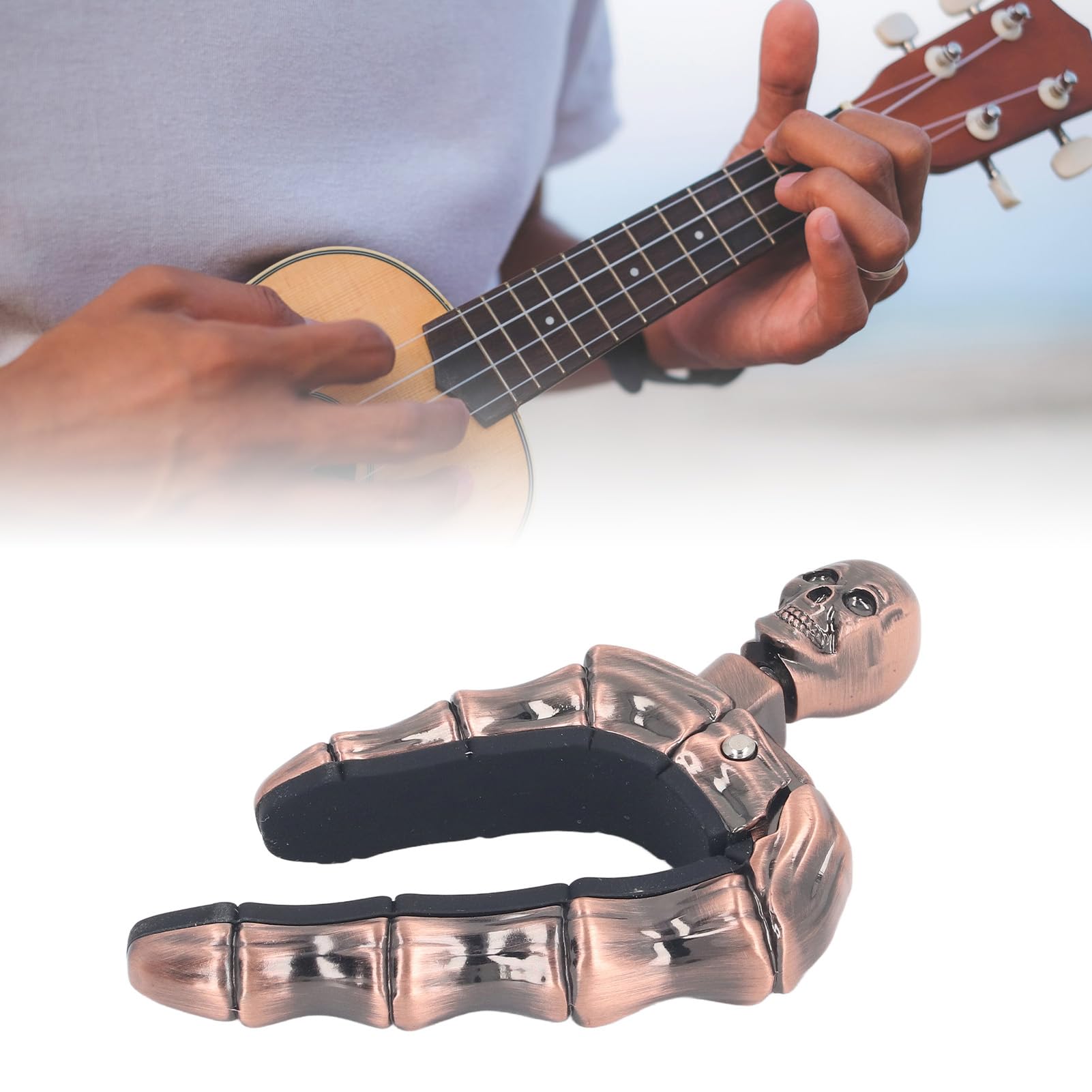 Capotasto Per Chitarra Acustica Ed Elettrica In Silicone E ABS: Morsetto Ergonomico Per Tono Preciso, Adatto Anche A Ukulele