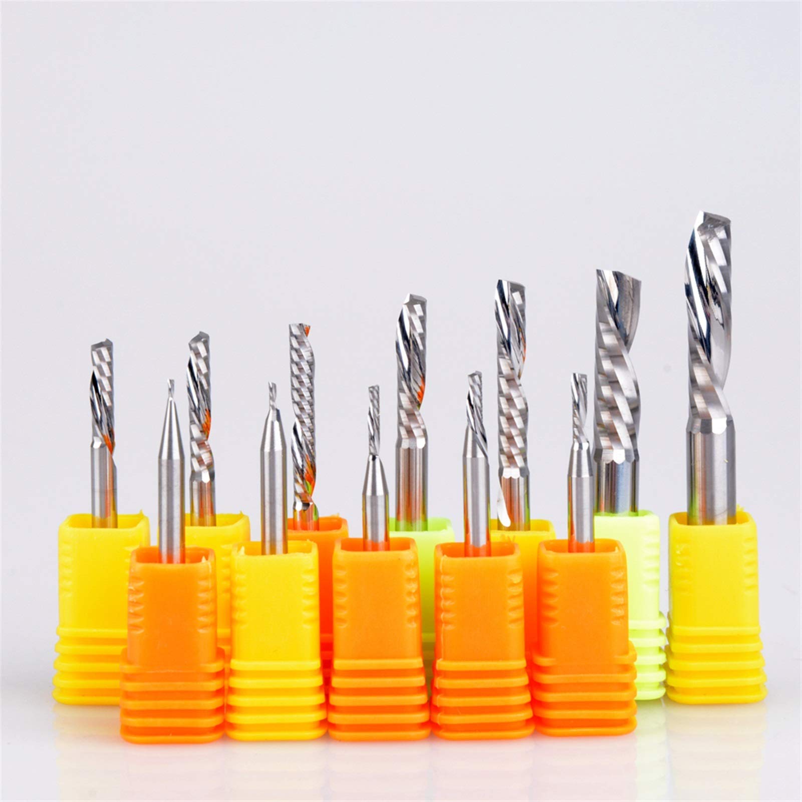 BERWENNY 2pc 3.175mm 4mm 5mm 6mm Milling Cutter Down Cut 1Flute Router Bit CNC End Mill (Dimensions : 2Pcs 3.175x1.0x3)