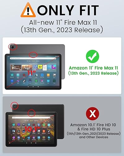 Miniatura 2 de MoKo Case Fits Tienda Kindle Fire Max 11 Tablet (13th Generation, 2023 Release) 11" - Heavy Duty Full Body Rugged Cover Stand Case for Fire 11