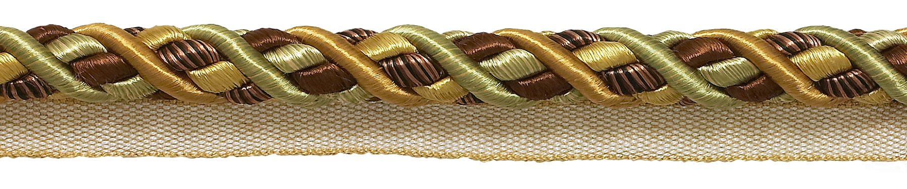 Cordón grande de oro marrón barroco DecoPro de alta gama para tapicería de lujo de 1,11 cm
