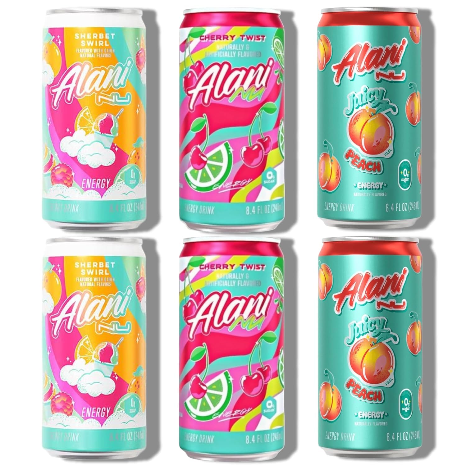 Amazon.com : New Alani Mini Energy Drinks Sherbet Swirl, Cherry