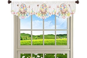 Embroidered Easter Kitchen Window Valance - Perfect for the Holiday Season!