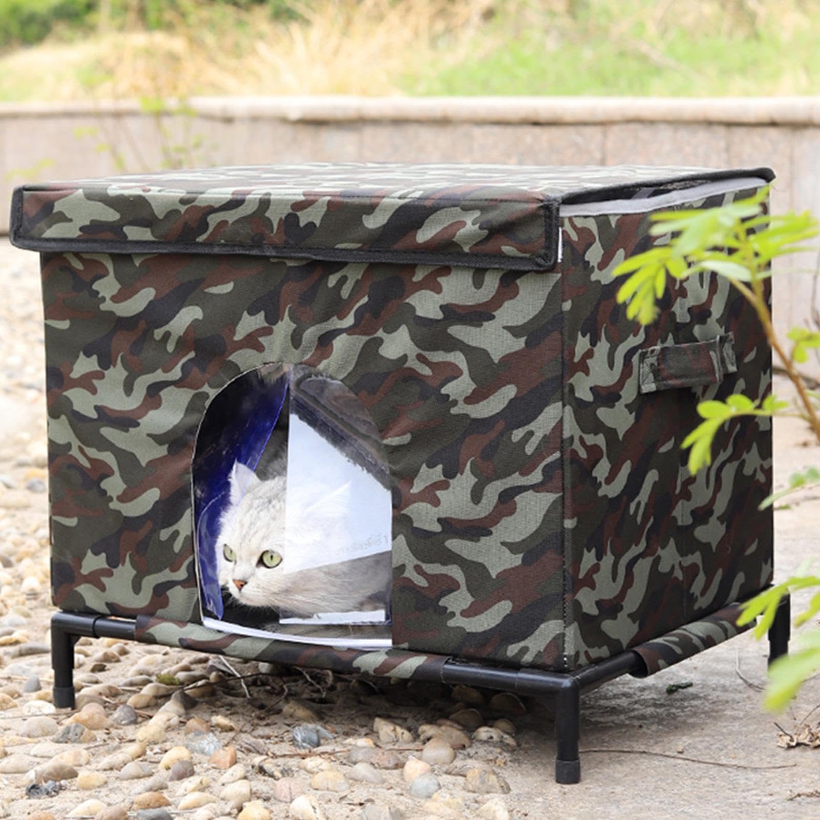 Casa per Gatti da Esterno Tenda Isolata E Calda
