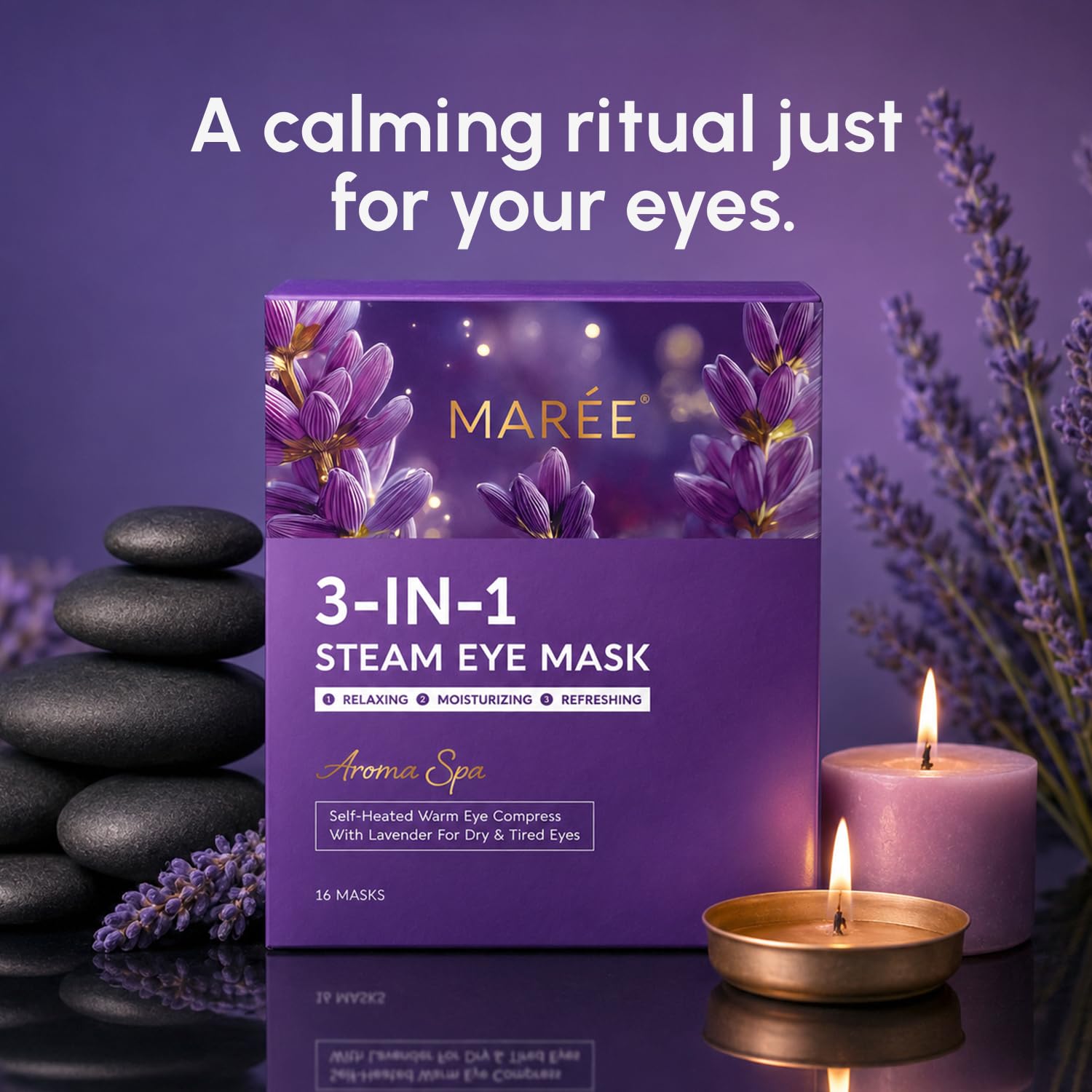 MAREE Heated Eye Masks for Dry Eyes Relief – Steam Eye Mask, 2 Pack