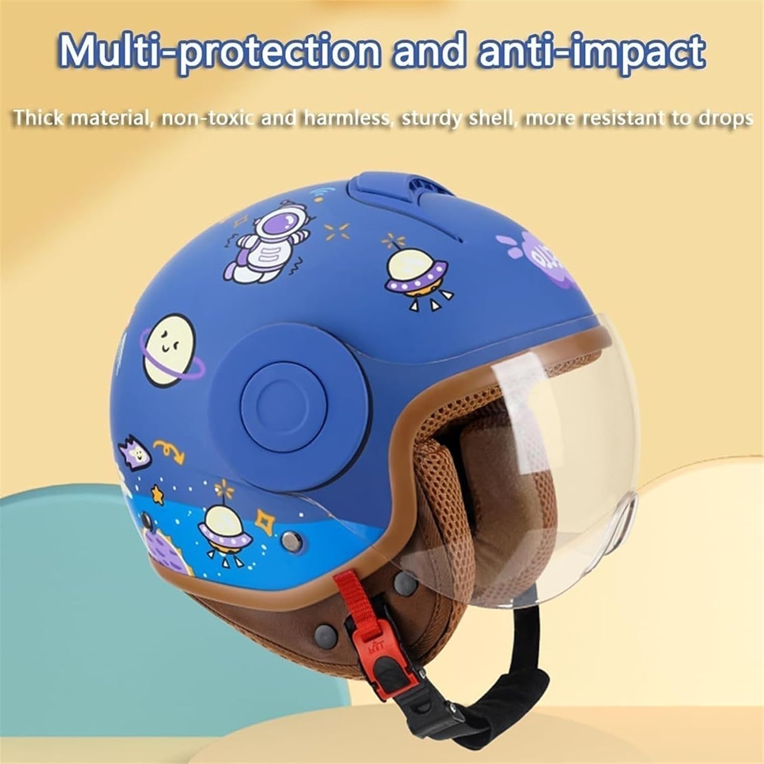 DOT Approved Kids Motorcycle Half Helmet for 2-14 Years Old,Toddler Boys Girls Go-Kart Street Electric Scooter Bike Helmet,Retro Youth Child Moped Bicycle ATV Helmet