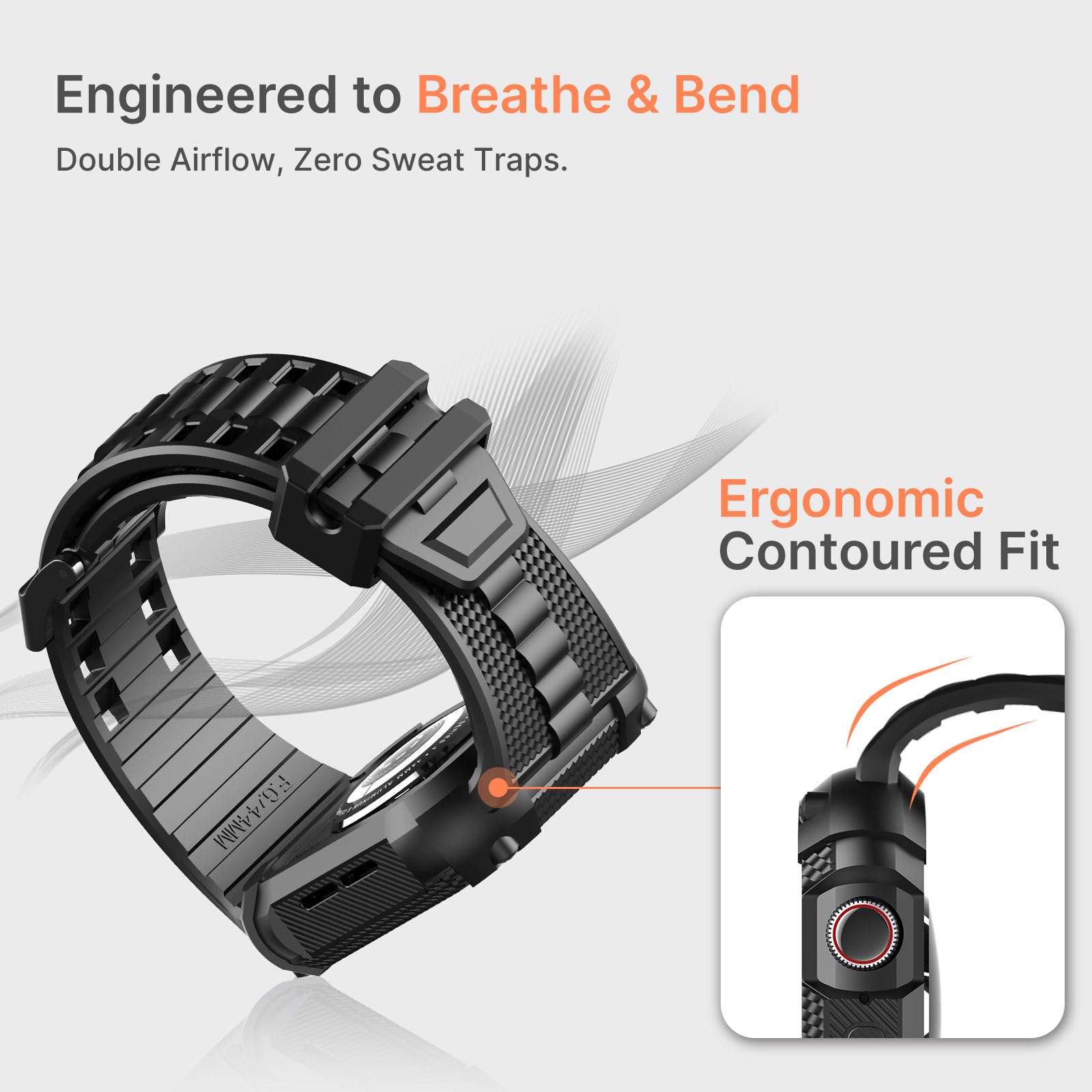 Fullmosa Compatible con correas de Apple Watch de 40 mm, 41 mm, 44 mm, 45 mm, 46 mm, 42 mm, 49 mm, 38 mm, con funda protectora, correa resistente para iWatch para Apple Watch SE/Ultra 3/2/1 Series 11