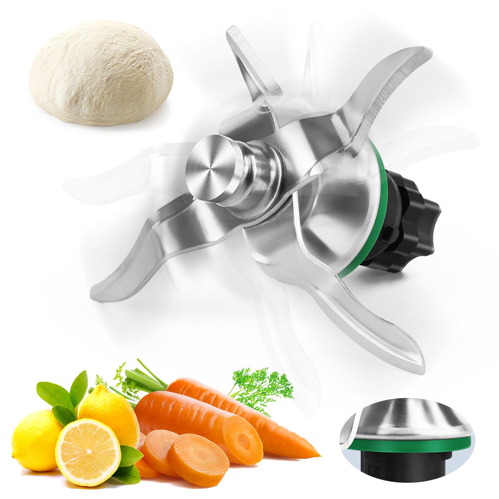 Compatibile con Themomix TM5 TM6 Gruppo Coltelli di Ricambio, Accessori per la Sostituzione delle lame, Lavabile in Lavastoviglie - 2