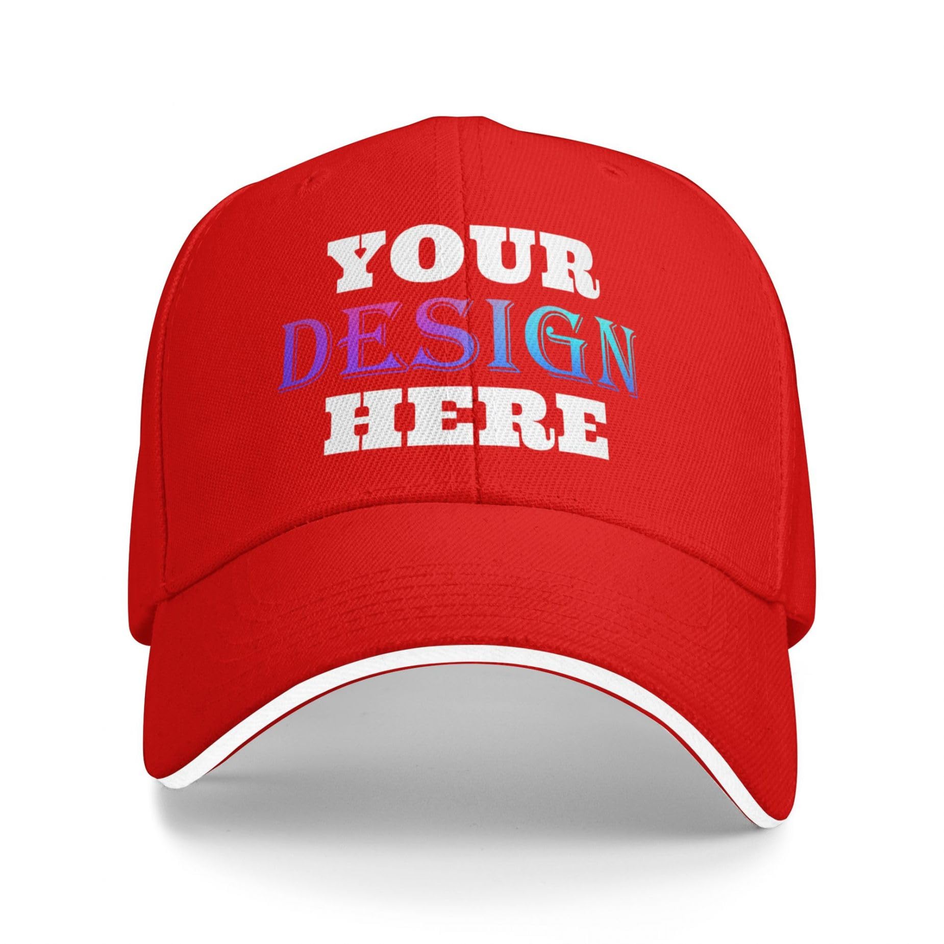 Tingwei Personalised Baseball Caps Custom Hats for Men Women,Embroidered Women Want Me Fish Fear Me Adjustable Trucker Hat Cotton Unisex Dad Hats
