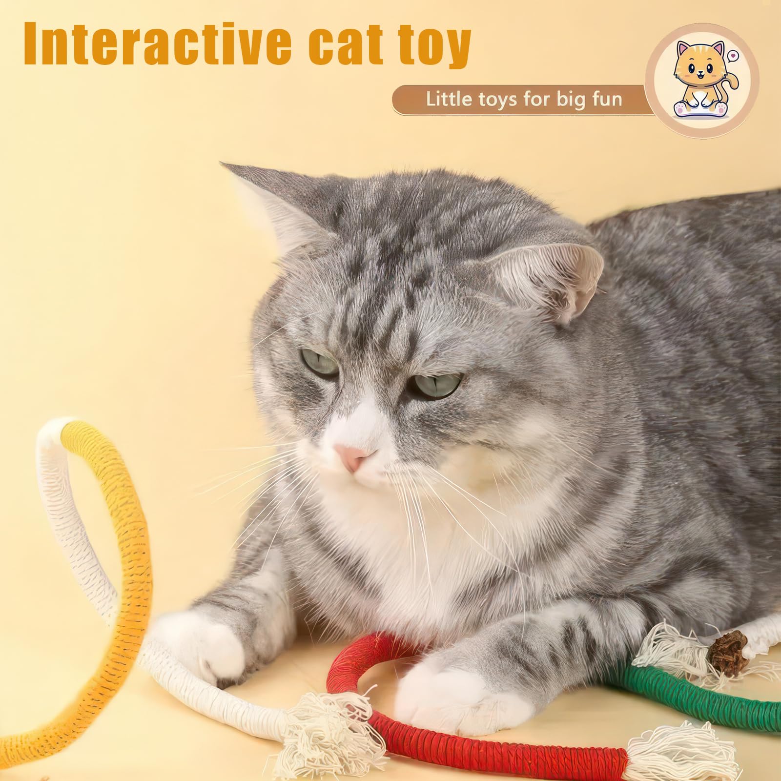 Giocattoli Per Gatti Con Erba Gatta - 3 Corde Da Masticare Per Salute Dentale E Divertimento