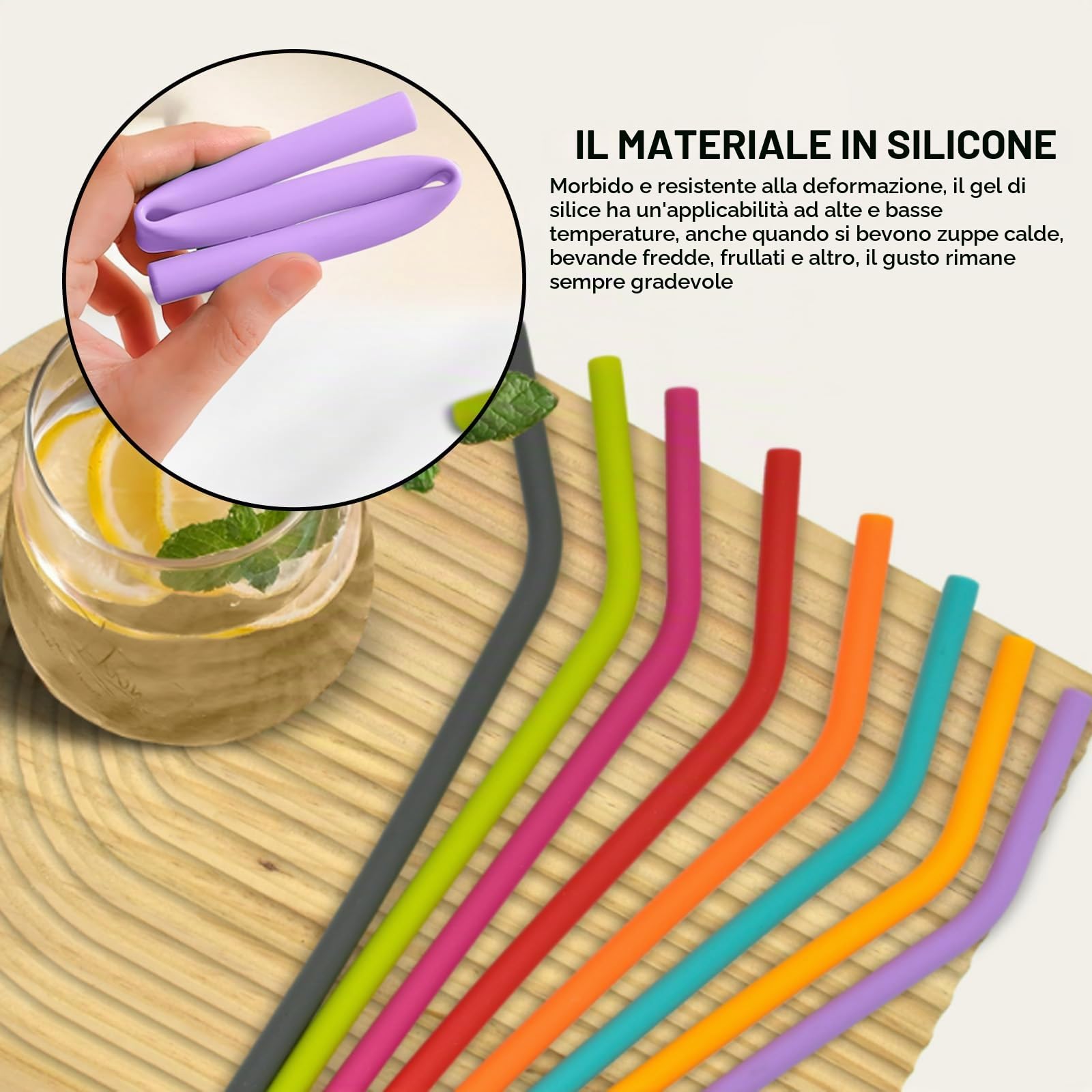 18 Pezzi Silicone Cannucce Riutilizzabile, 2 Spazzole, Cannucce in Silicone, Colorato Ecologico Cannuccia per Adulto Bambini, Cannucce Lunghe Utilizzabili per Caffè, Bevande, Cocktail