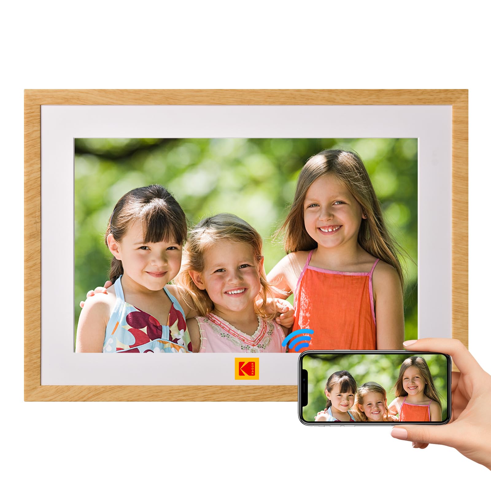 KODAK Digitaler Bilderrahmen mit 4000mAh Li-Akku,Touch Elektronischer 10.1 Zoll, 1280 x 800, ntelligenter mit 32GB Speicher