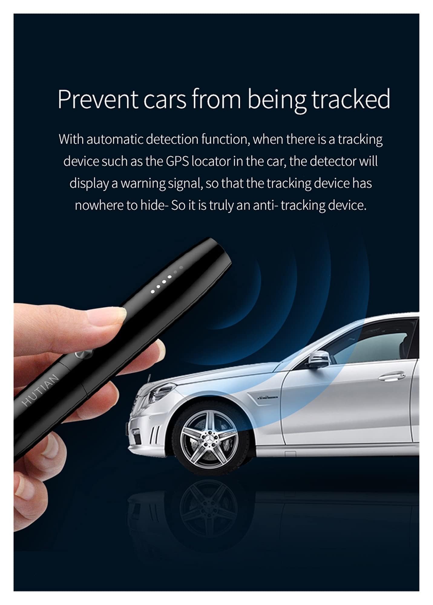 Mini-Detektor für versteckte Kamera, tragbarer RF-Signal-Detektor für GPS-Tracker, GSM-Bugs und kabellose WiFi-Geräte, Anti-Spionage-Scanner mit einstellbarer Empfindlichkeit und Typ-C-Aufladung