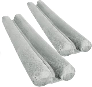 COM-FOUR® 2x pull plug for the door, microfiber door bottom seal | Double seal pull plug - draught and noise protection