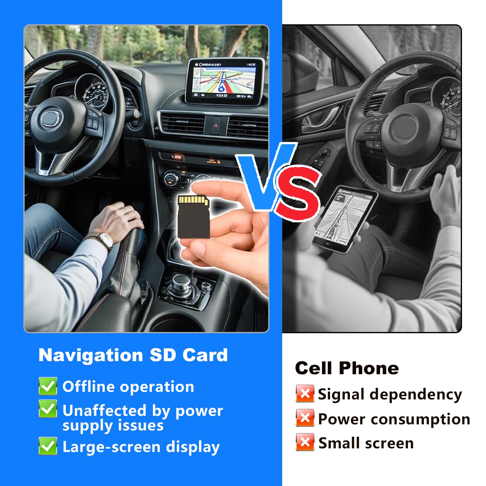 Tarjeta SD GPS de navegación para Coche Compatible con Mazda 3 2016-2018, CX-5/CX-9 2016-2020, Mazda 6/CX-3/MX-5 2016-2024, Sistema de navegación de sincronización de Tarjetas de Mapa GPS para