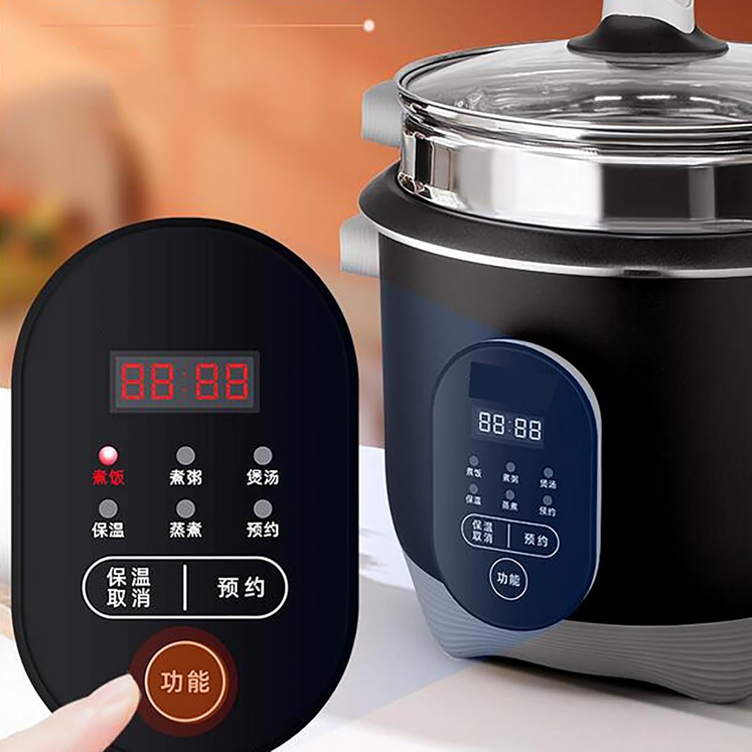 Rice Cooker Household 2-6 People Mini Rice Cooker Dormitory Ordinary Old-fashioned Steamed Rice Multifunctional Rice Cooker 220-240V US/EU(4L)