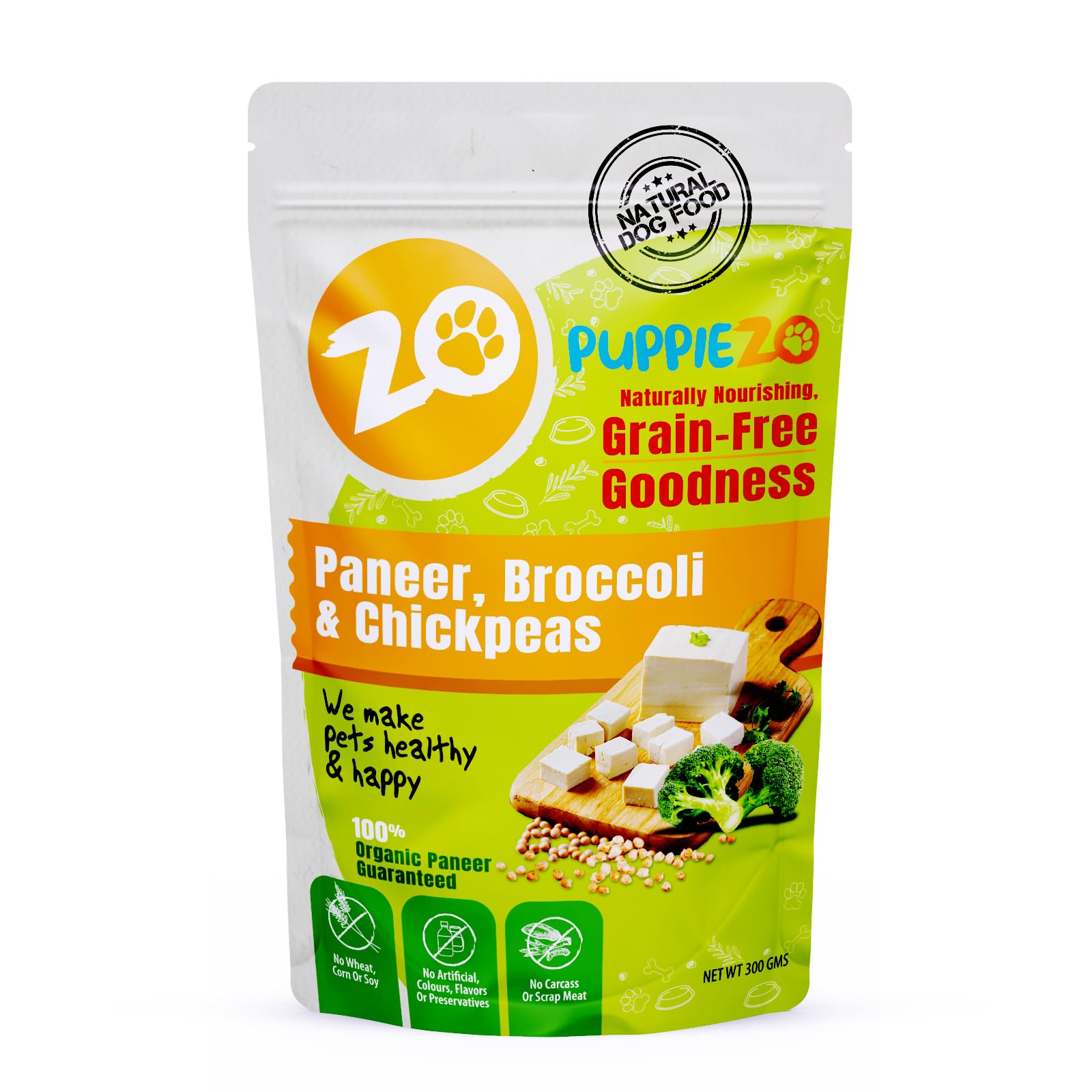 Puppiezo Wet Dog Food, Fresh Paneer, Broccoli & Chickpeas Recipe for Dog and Puppy of All Life Stages, 300g Pack (B0CZRY8PLG) Amazon Price History, Amazon Price Tracker