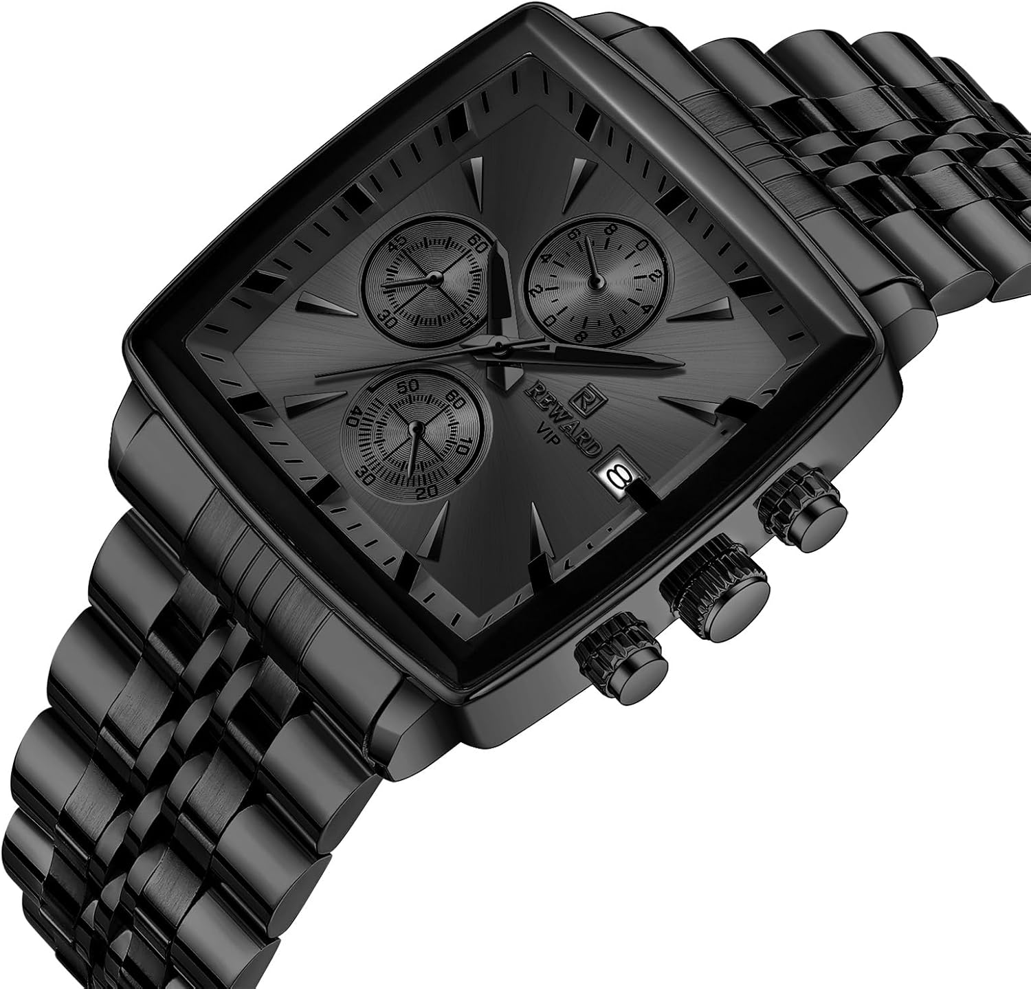 FORSINING Men's Chronograph Sport Watch Waterproof Military Watches for Men Analog Quartz Wristwatch with Date Display Silicone Strap - Image 2