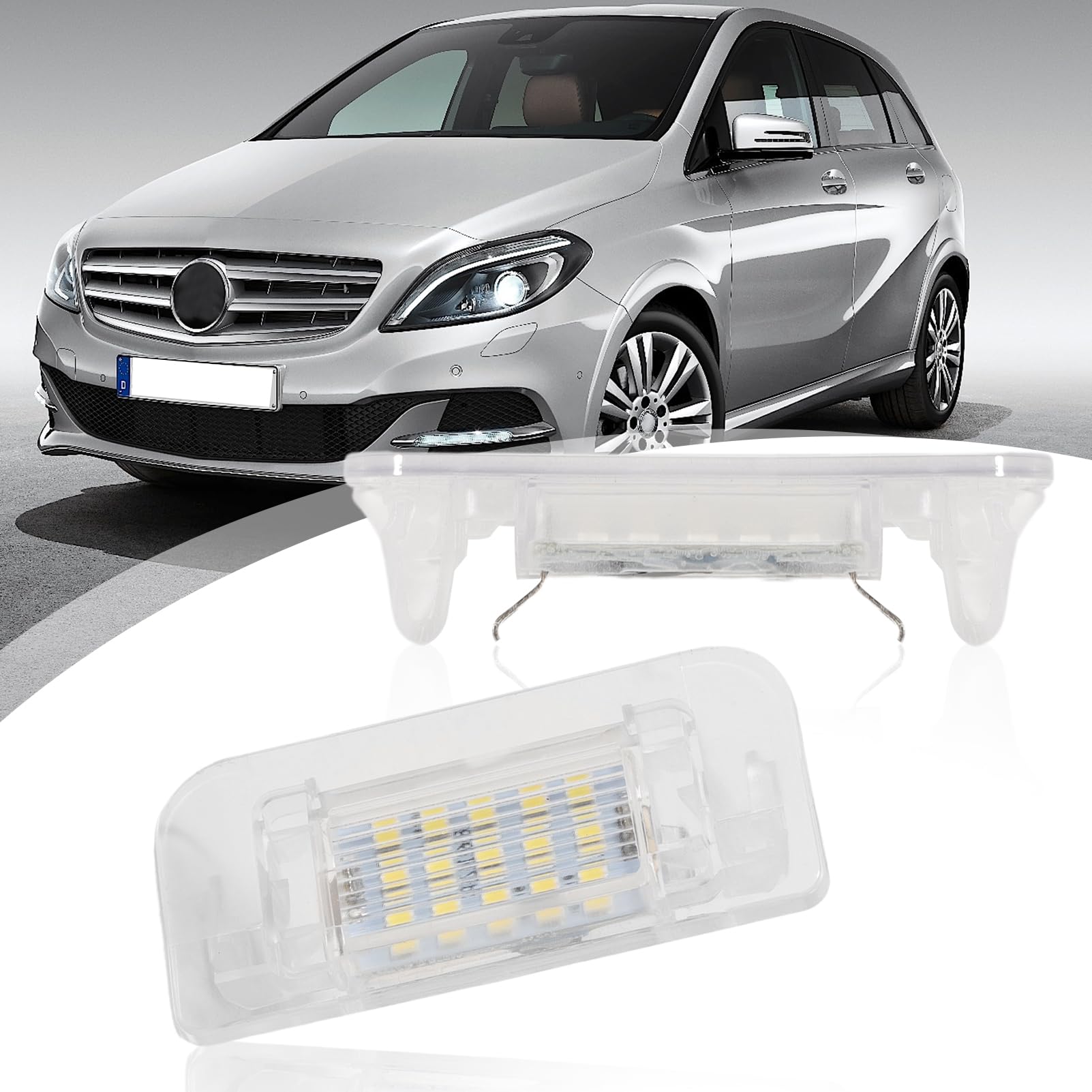 2x Luz matrícula para Mercedes Clase b W246 W242 2011–2019 Luces matricula 6000 K Luz matricula A2468201566 2468201566