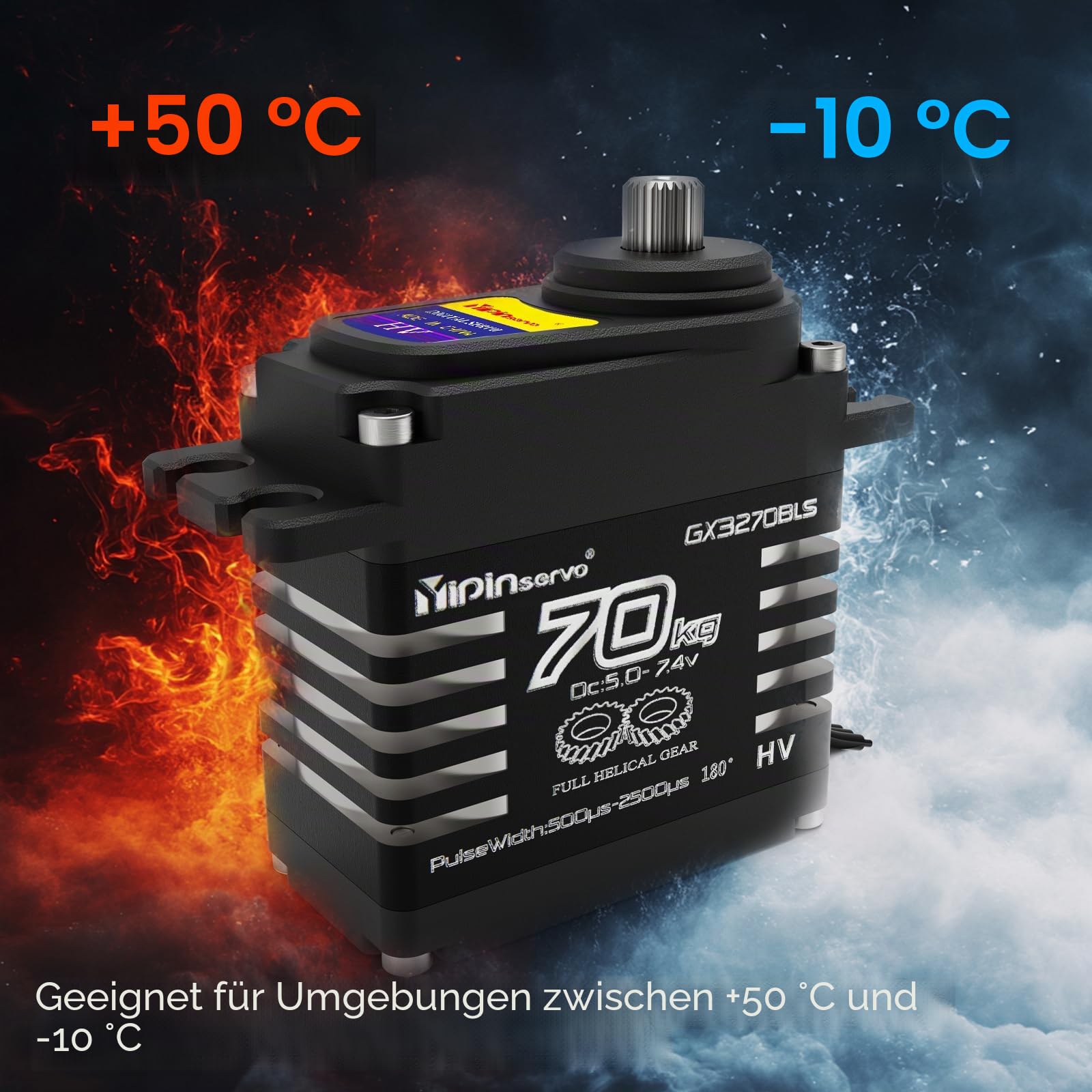 70KG Brushless Servo mit Hohem Drehmoment 8,4V für 1/8 1/10 1/12 RC Auto | 70KG Brushless Servo 8,4V für 1/8 1/10 1/12 RC